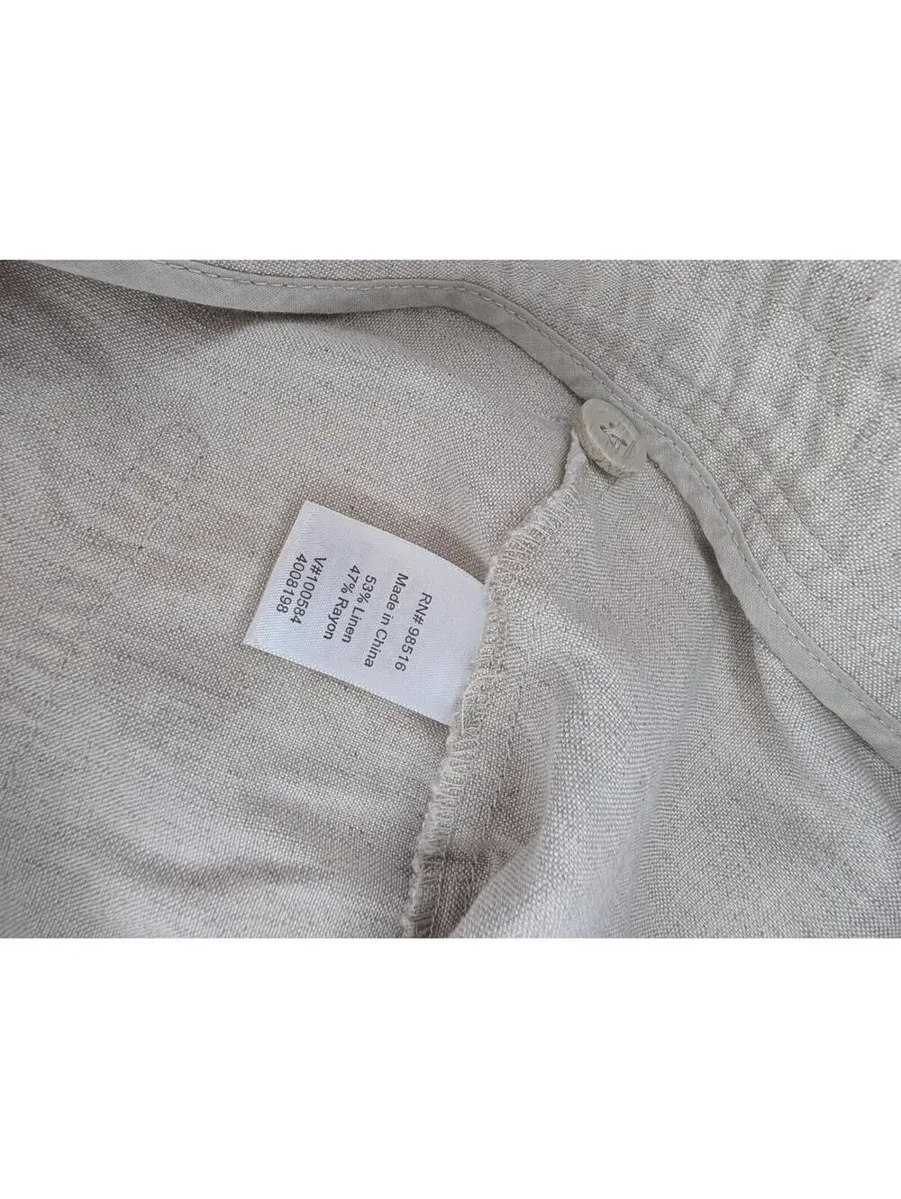 Coldwater Creek Womens Beige Linen Blend Pants Size 18 Relaxed Straight Leg - Picture 7 of 9